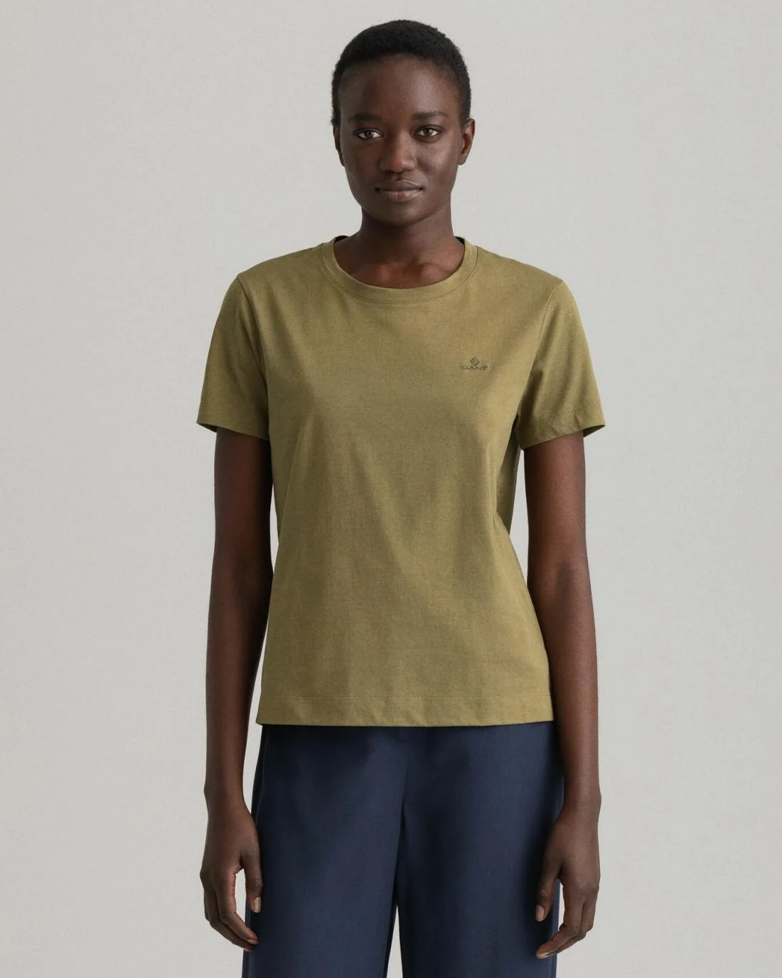 Polos And T-Shirts | Womens GANT Original T-Shirt Utility Green