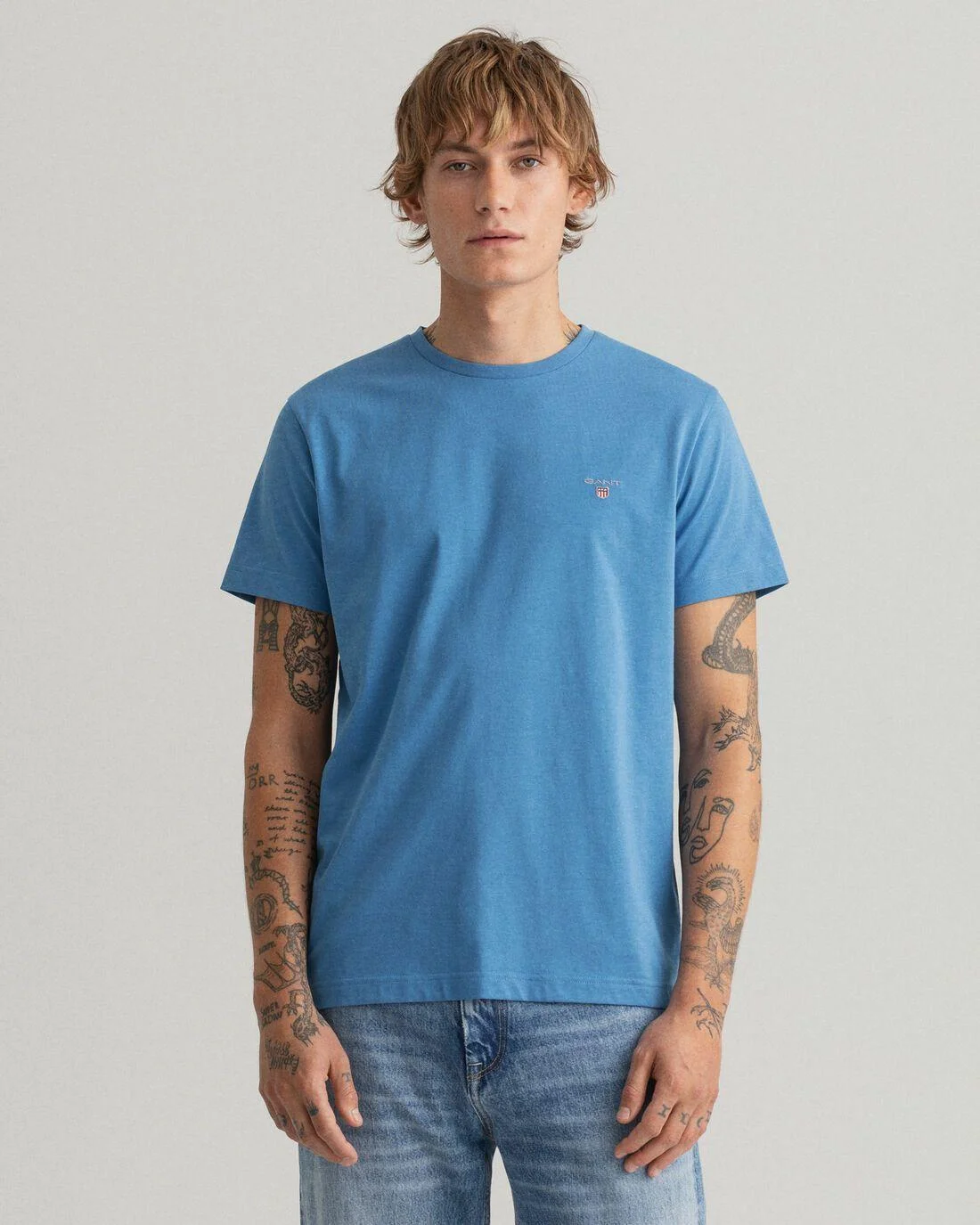 T-Shirts | Mens GANT Original T-Shirt Day Blue