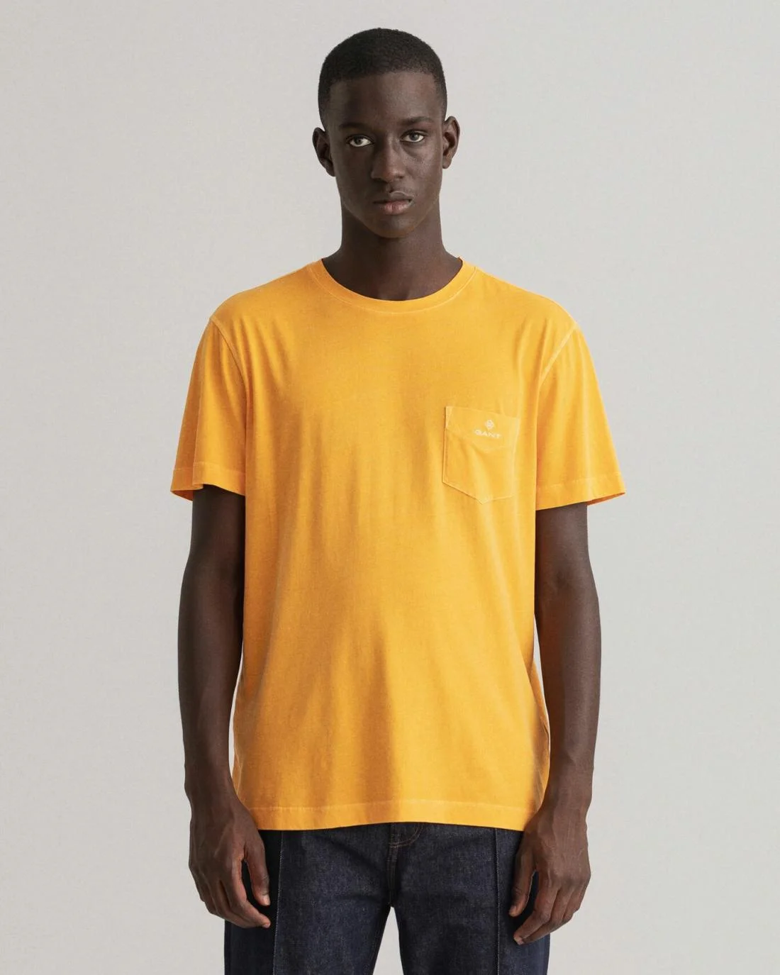 T-Shirts | Mens GANT Sunfaded T-Shirt Dahlia Orange