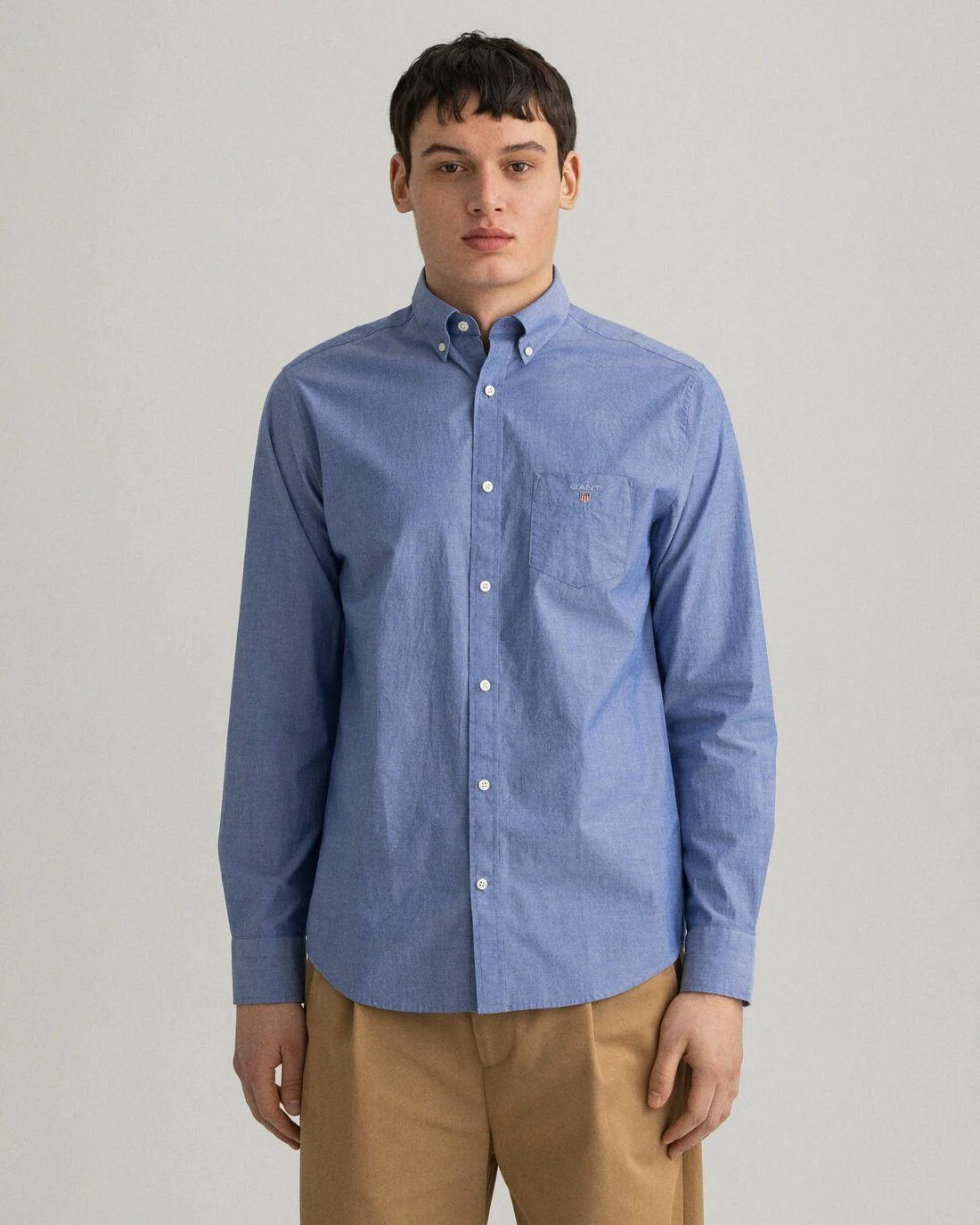 Shirts | Mens GANT Regular Fit Broadcloth Shirt College Blue