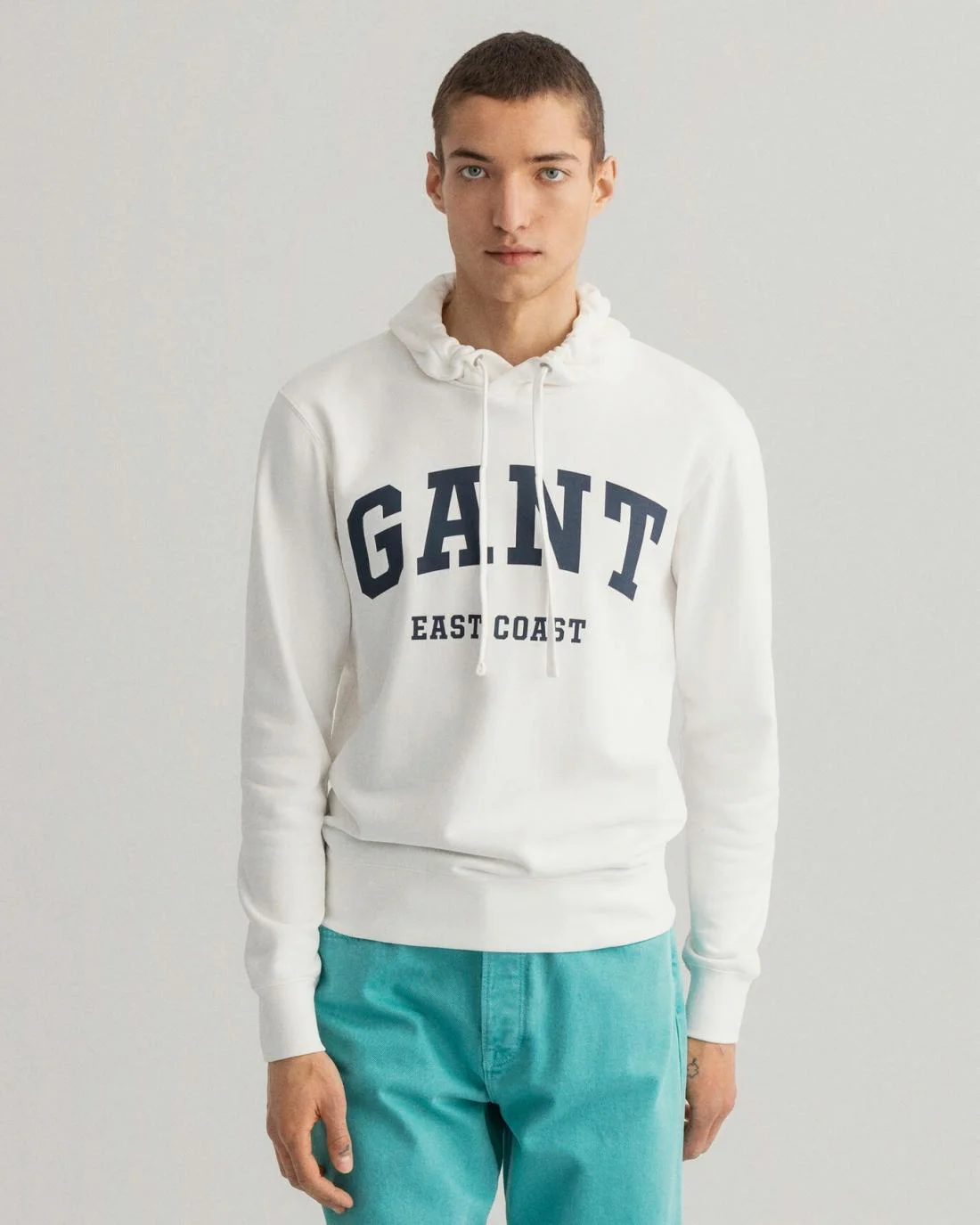 Hoodies And Sweats | Mens GANT Logo Hoodie Eggshell