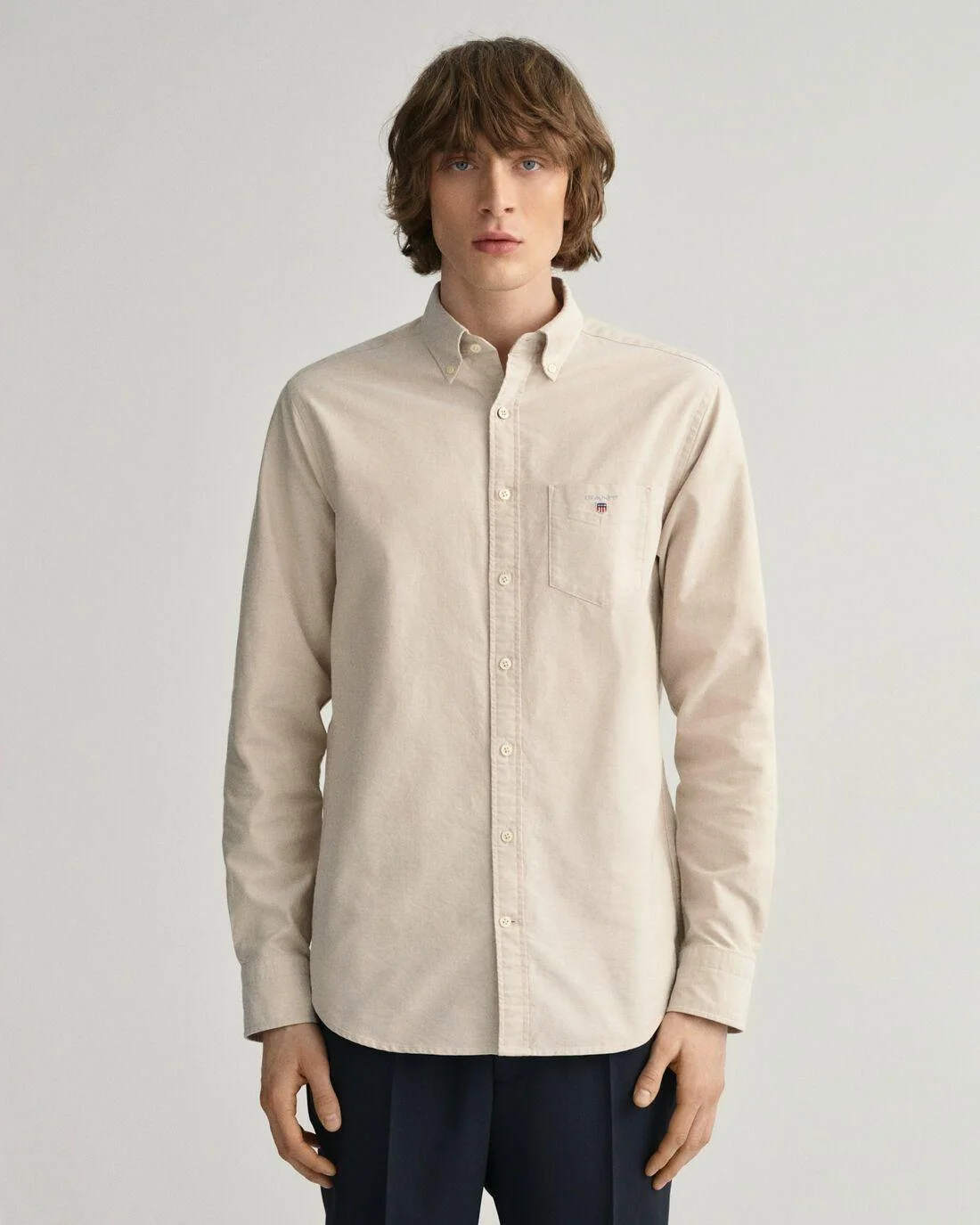 Shirts | Mens GANT Regular Fit Oxford Shirt Dark Khaki