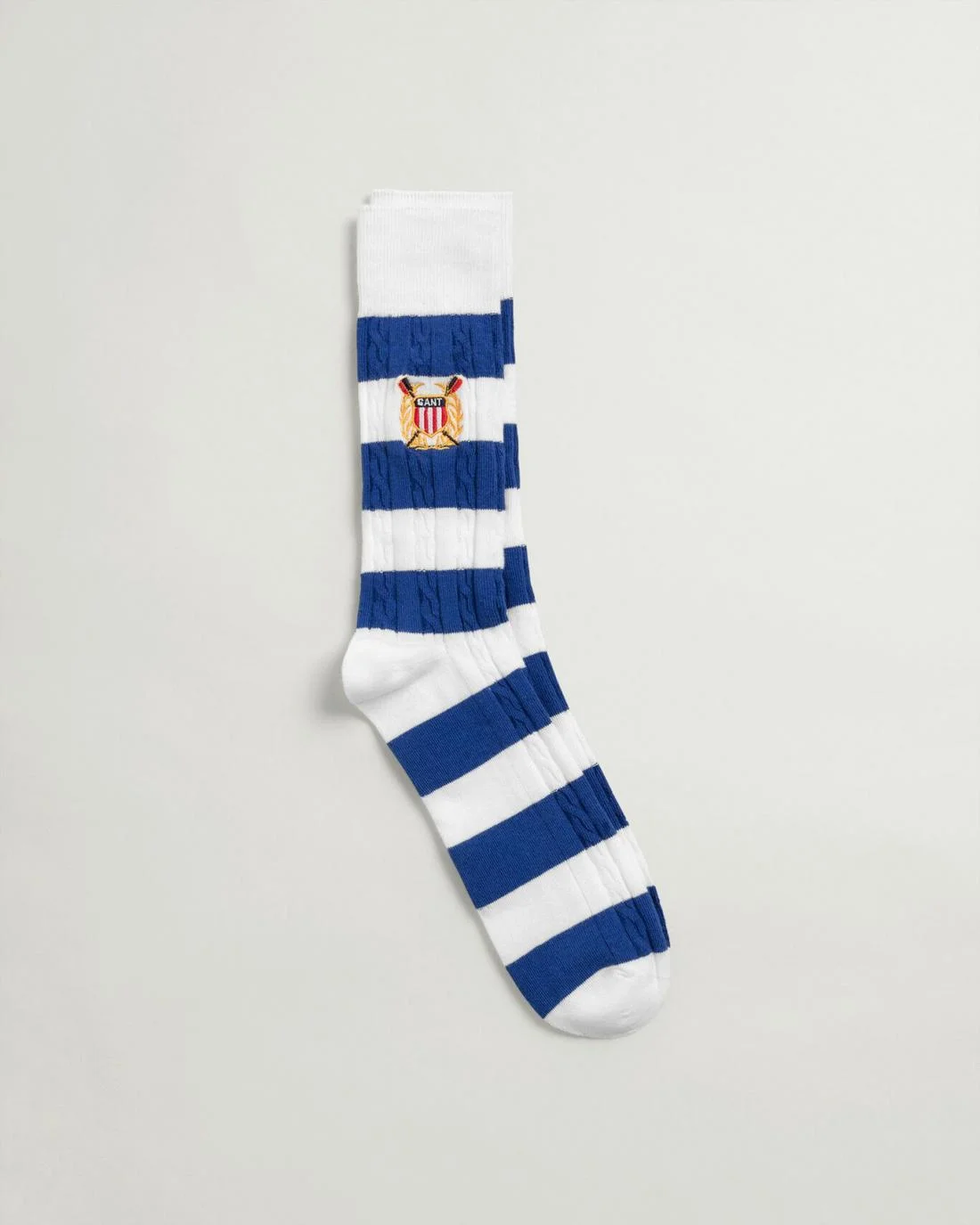 Socks | Mens GANT Cable Barstripe Socks White