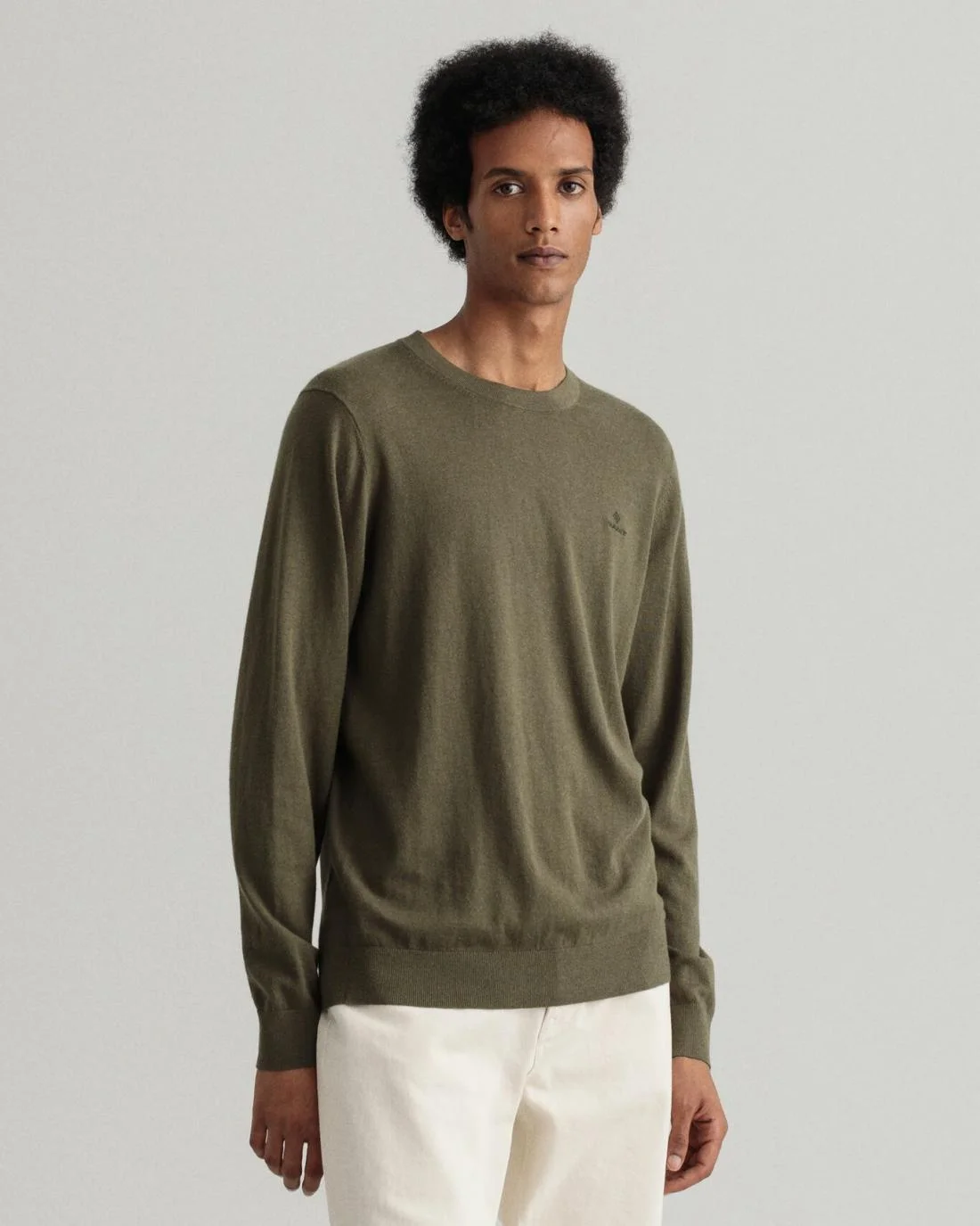 Knitwear | Mens GANT Cotton Cashmere Crew Neck Sweater Racing Green