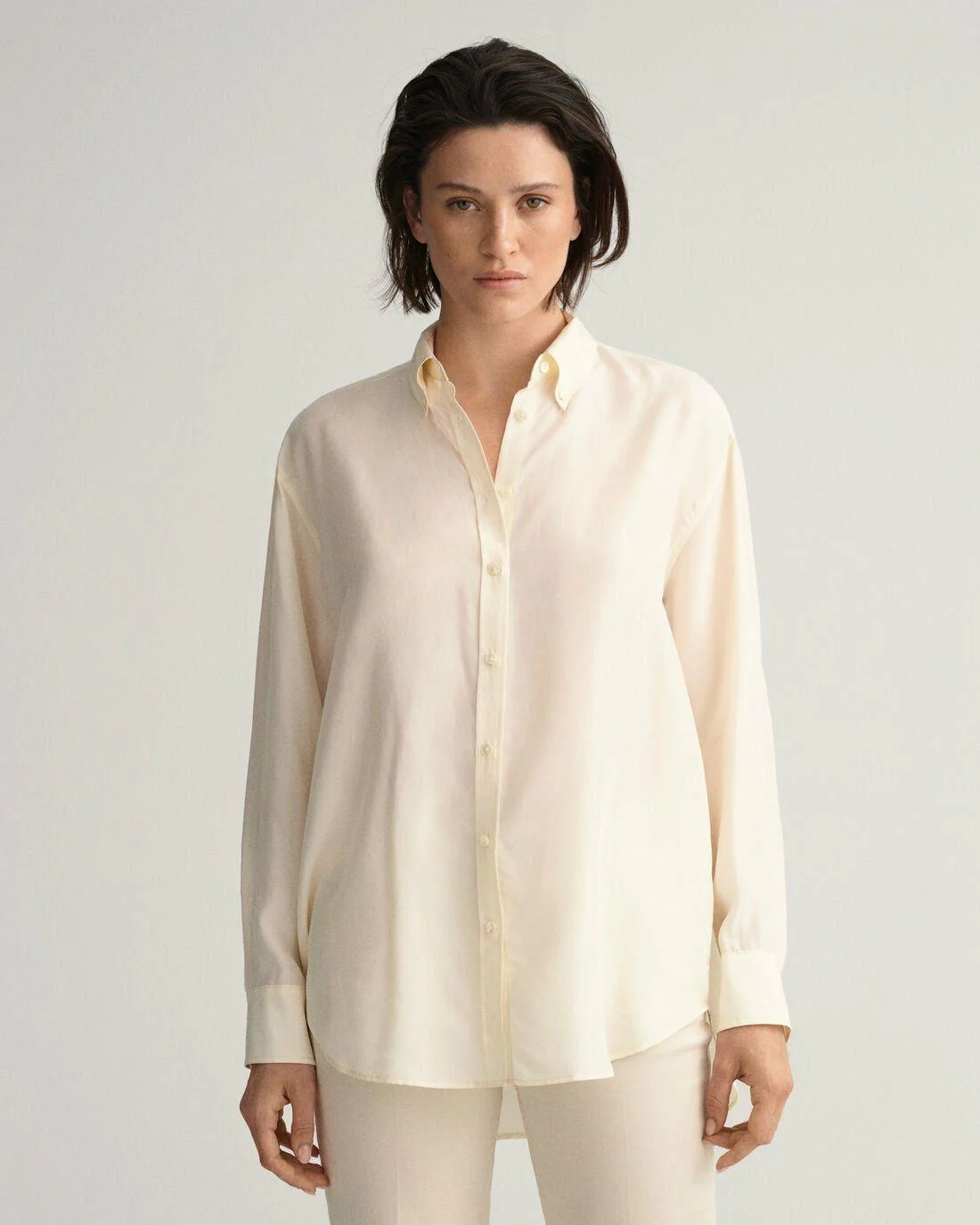 Shirts And Blouses | Womens GANT Relaxed Silk Shirt Linen