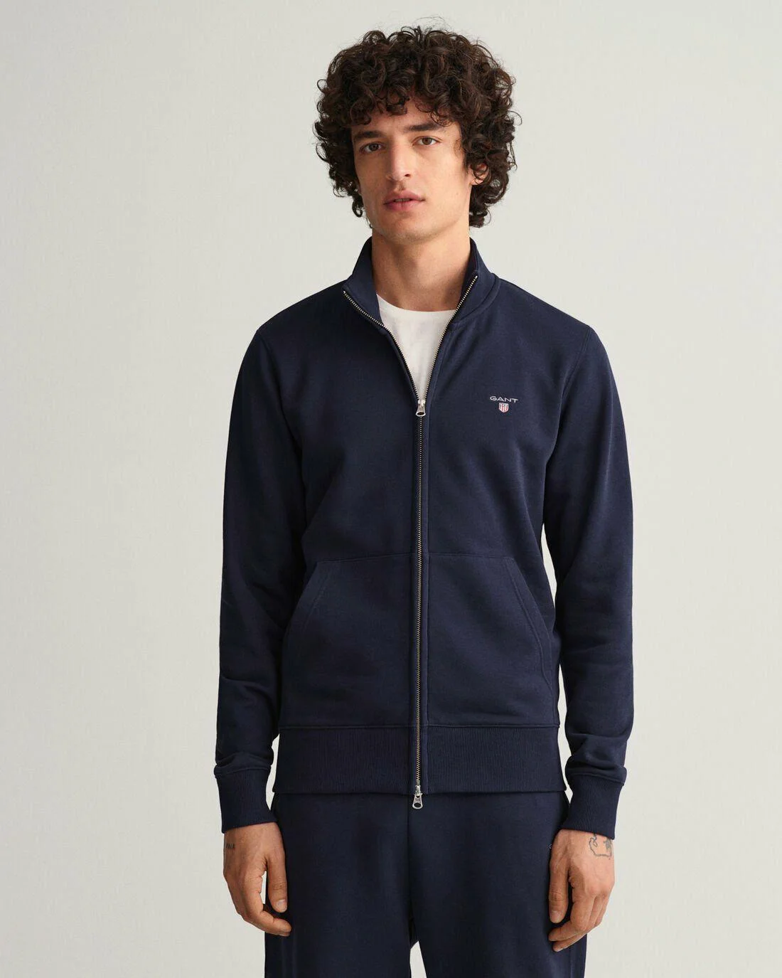 Hoodies And Sweats | Mens GANT Original Full-Zip Cardigan Evening Blue