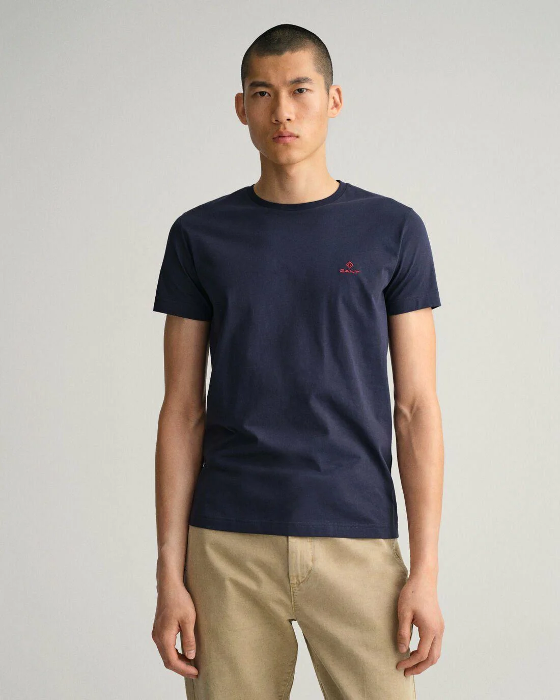 T-Shirts | Mens GANT Contrast Logo T-Shirt Evening Blue