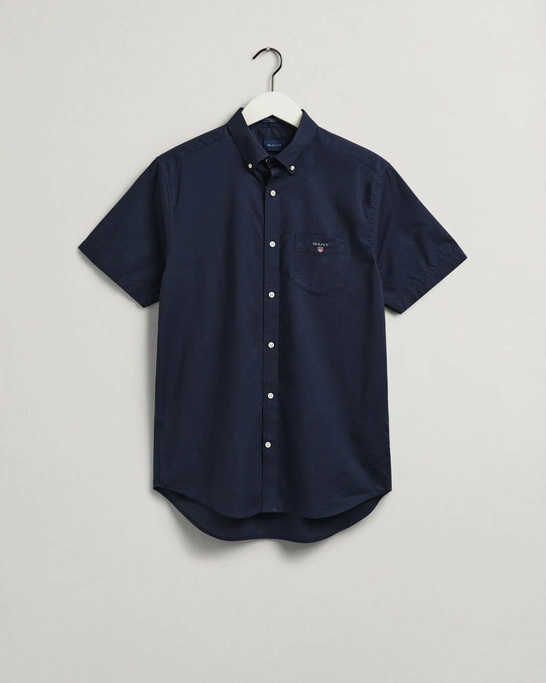 Shirts | Mens GANT Regular Fit Broadcloth Short Sleeve Shirt Marine