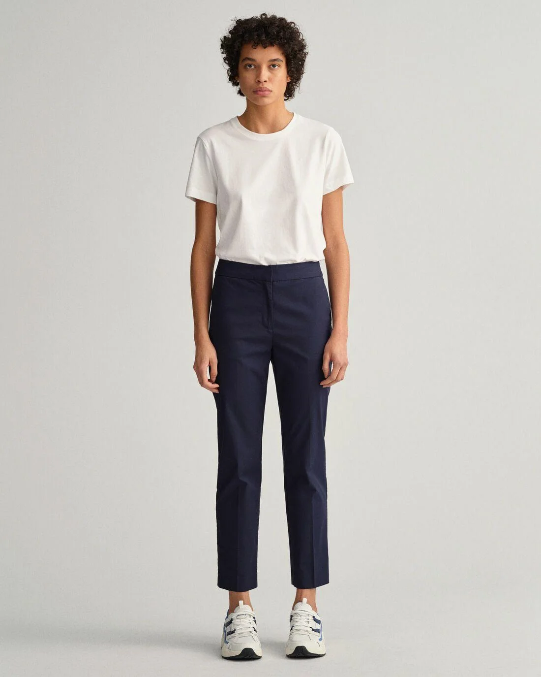 Trousers | Womens GANT Slim Cigarette Slacks Evening Blue