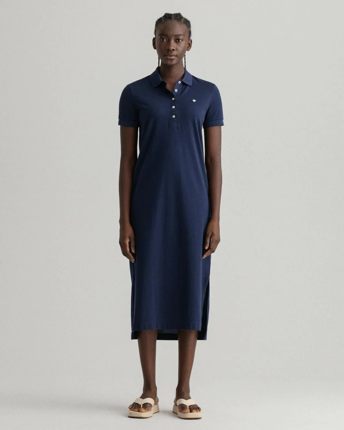 Dresses | Womens GANT Piqué Polo Dress Evening Blue