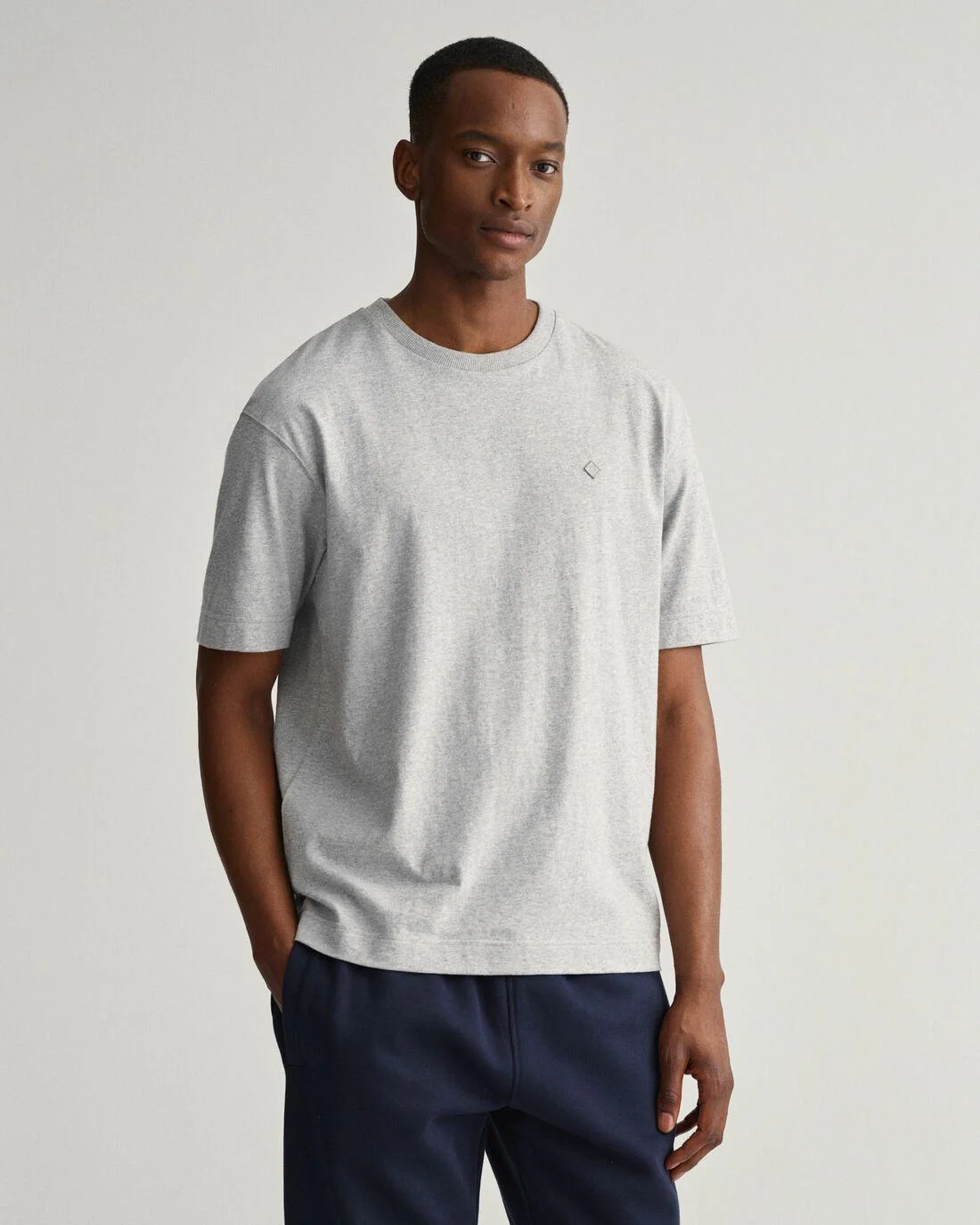 T-Shirts | Mens GANT Icon G Essential T-Shirt Grey Melange