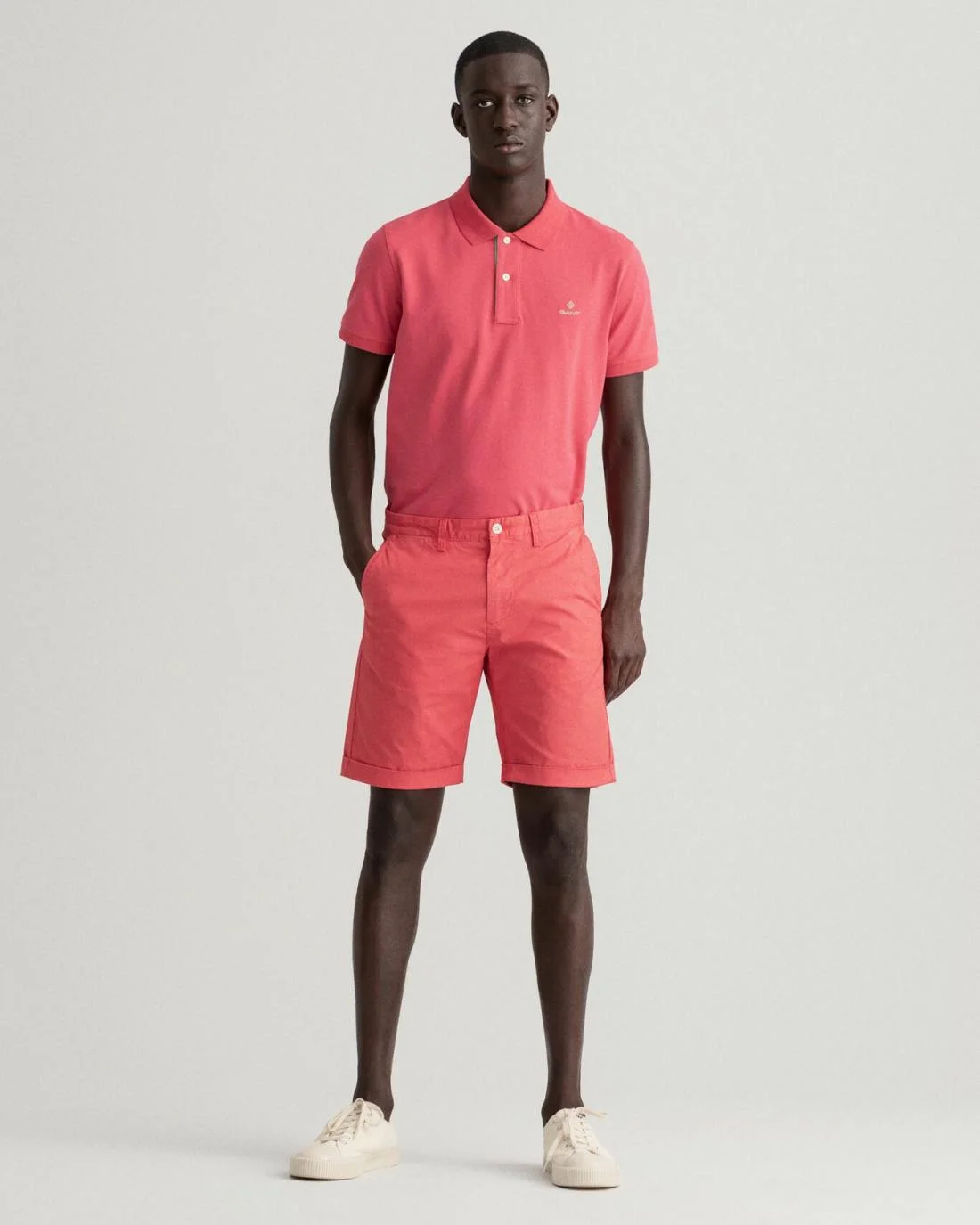 Shorts | Mens GANT Allister Regular Fit Sunfaded Shorts Watermelon Pink