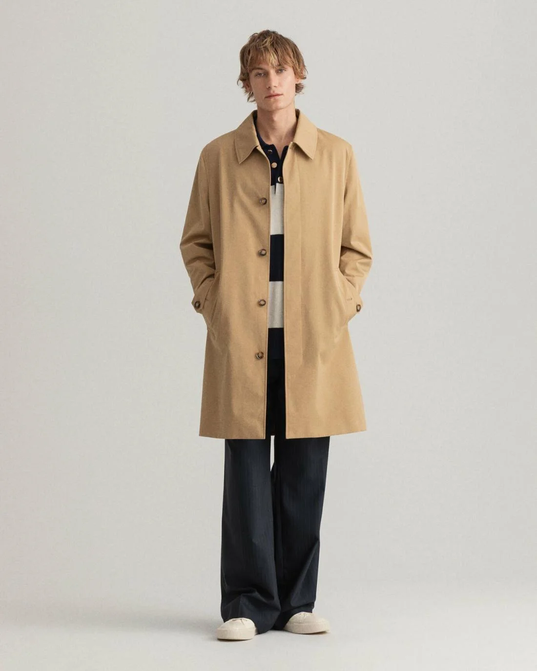 Jackets And Coats | Mens GANT Cotton Car Coat Cavalry Beige