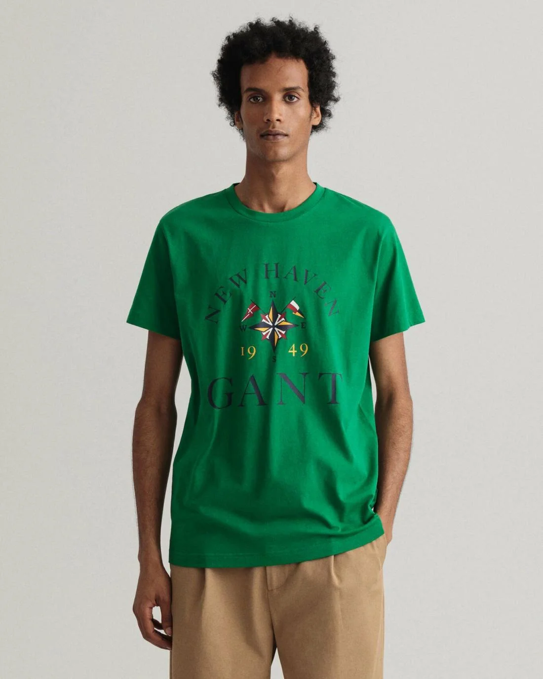 T-Shirts | Mens GANT Sailing Print T-Shirt Lavish Green