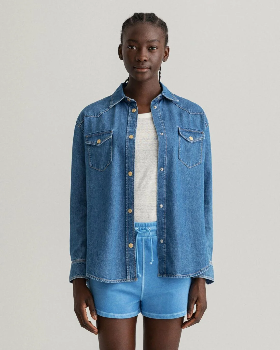 Shirts And Blouses | Womens GANT Relaxed Fit Denim Shirt Indigo