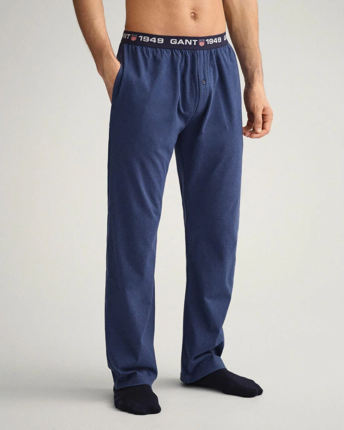 Nightwear | Mens GANT Retro Shield Pajama Pants Marine Melange