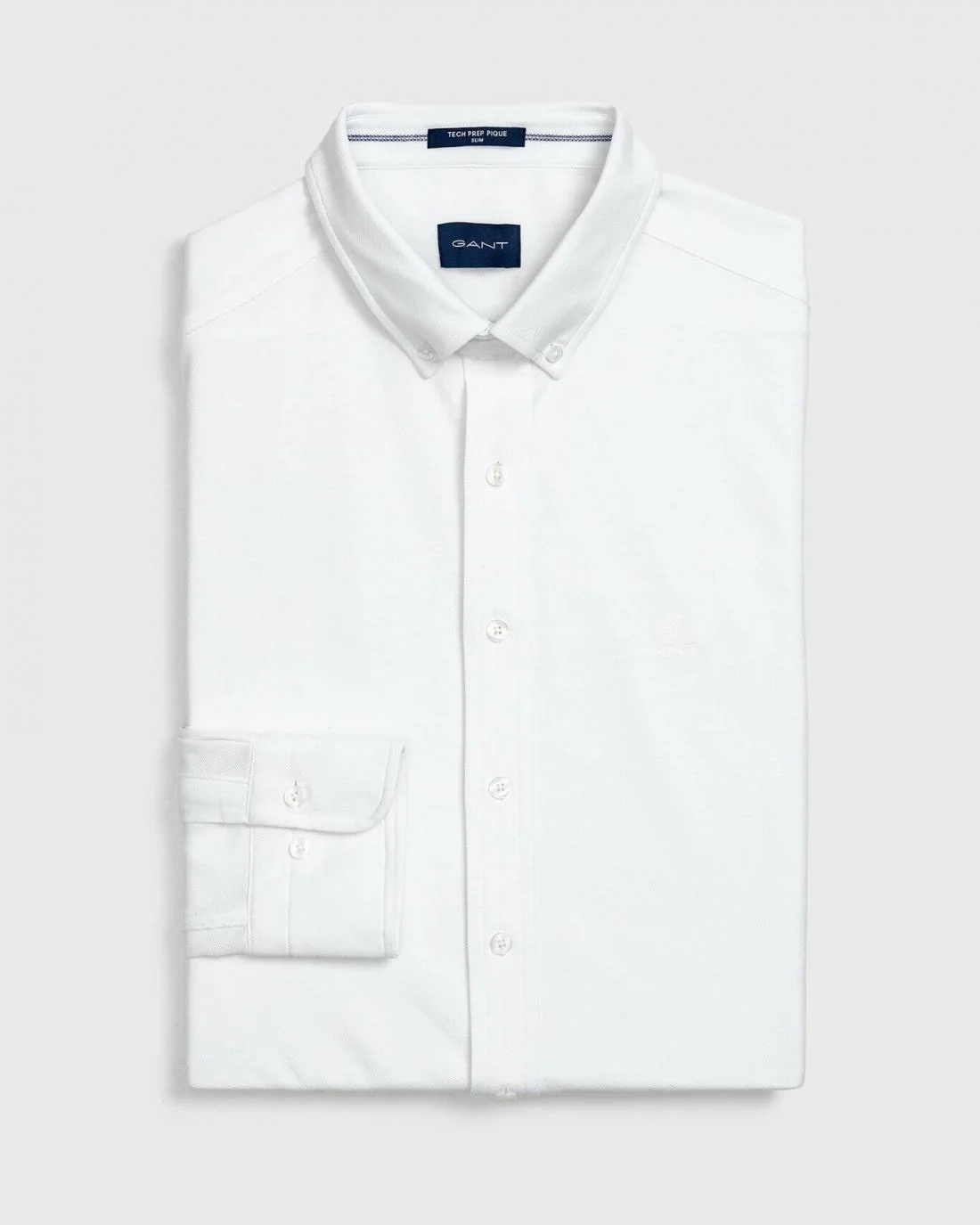 Shirts | Mens GANT Slim Fit Tech Prep™ Piqué Shirt White