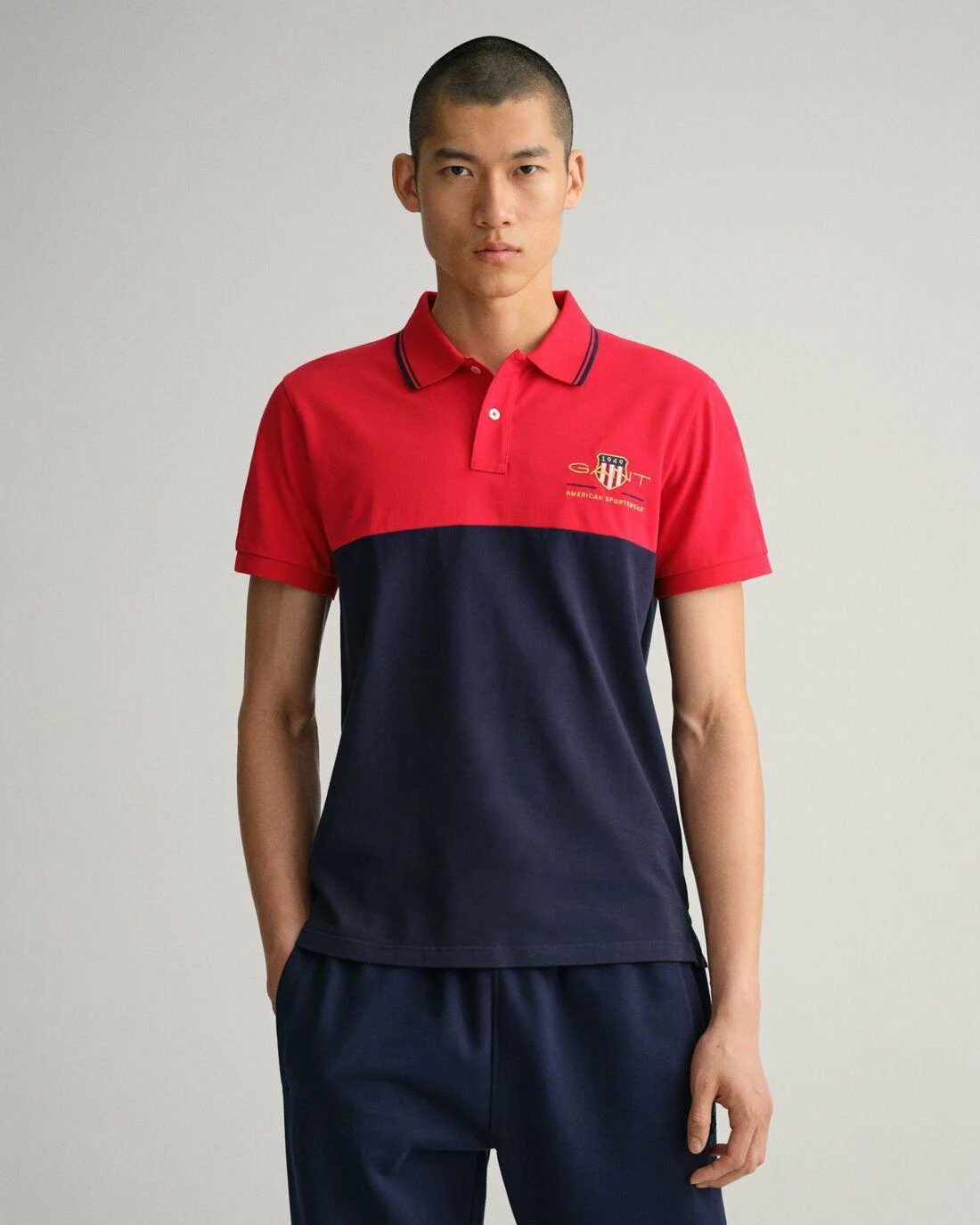 Polo Shirts | Mens GANT Archive Shield Block Piqué Polo Shirt Bright Red