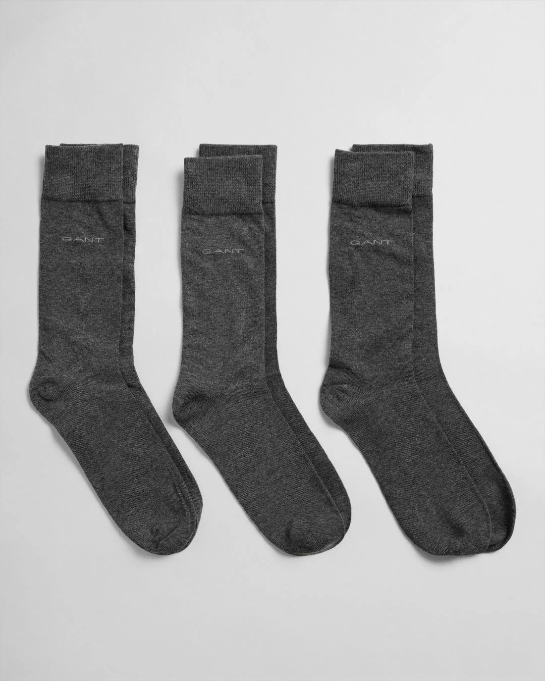 Socks | Mens GANT 3-Pack Soft Cotton Socks Charcoal Melange