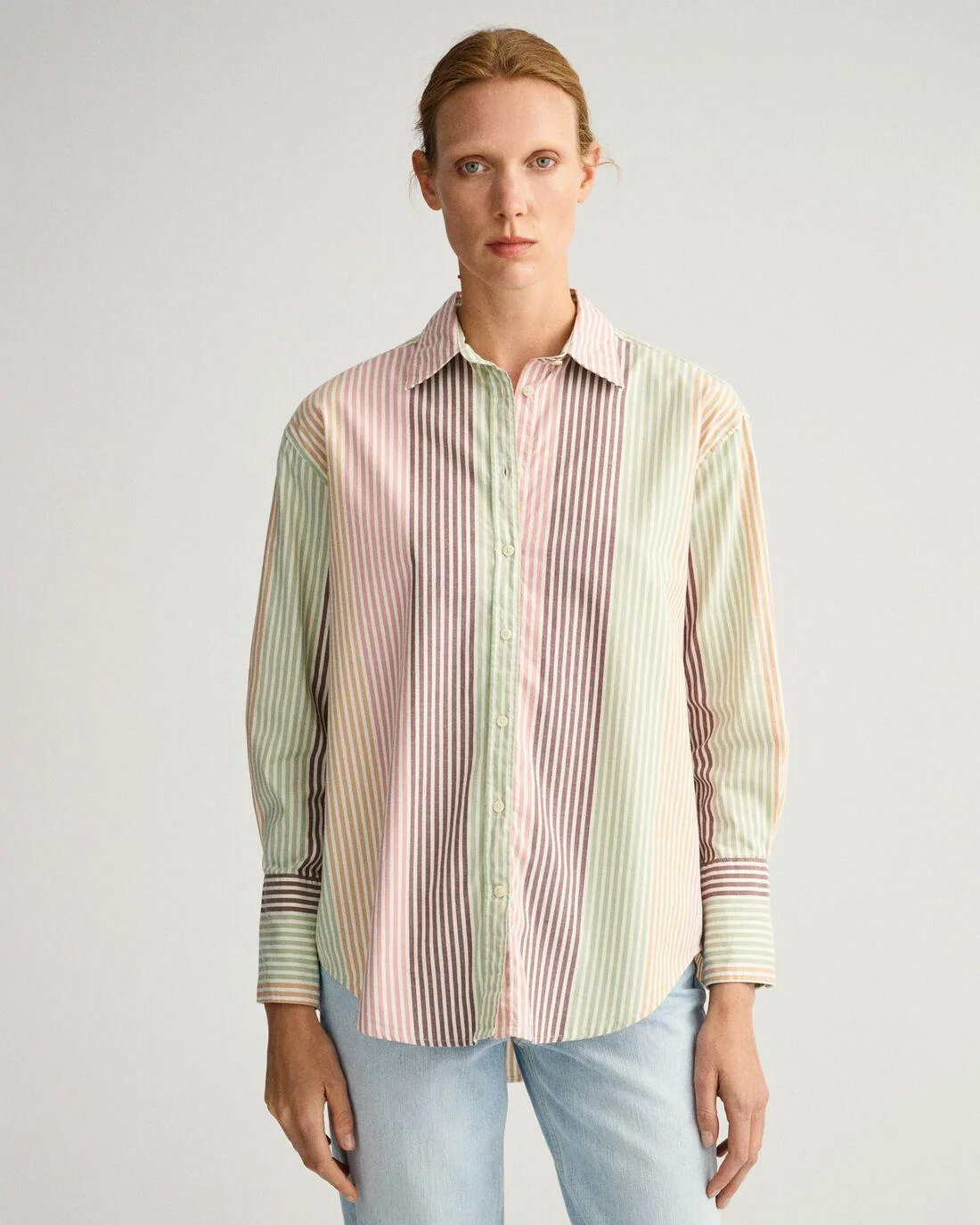 Shirts And Blouses | Womens GANT Relaxed Fit Multistripe Shirt Multicolor