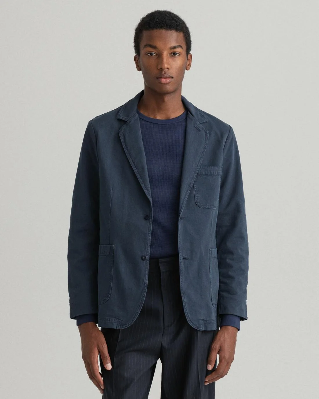 Blazers | Mens GANT Lightweight Canvas Blazer Marine