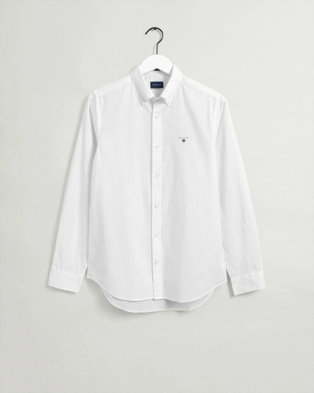 Shirts | Mens GANT Slim Fit Cotton Linen Shirt White