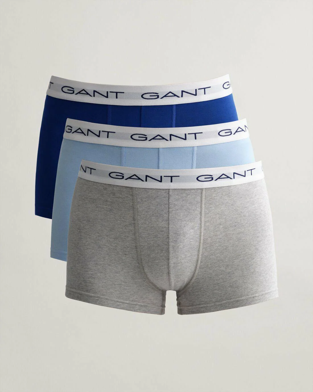 Underwear | Mens GANT 3-Pack Trunks Light Grey Melange