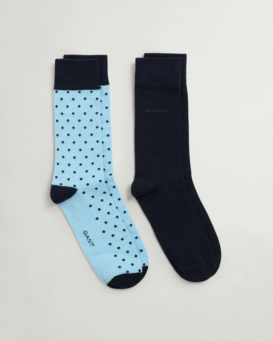 Socks | Mens GANT 2-Pack Solid &amp; Dot Socks Clear Sky