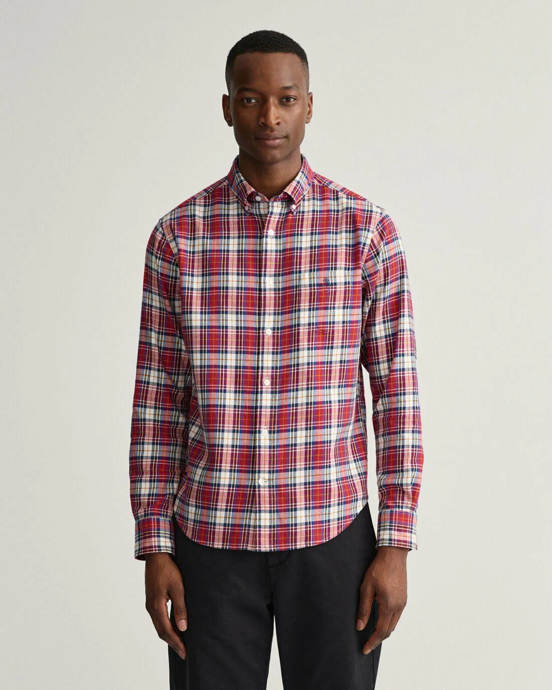 Shirts | Mens GANT Regular Fit Tartan Check Shirt Dusty Rose