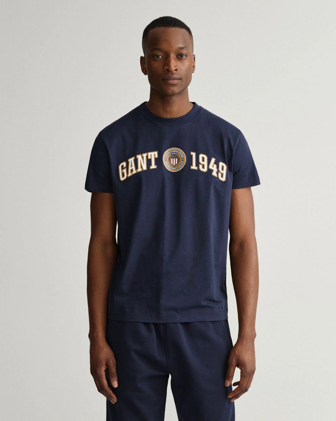 T-Shirts | Mens GANT Crest Shield T-Shirt Evening Blue