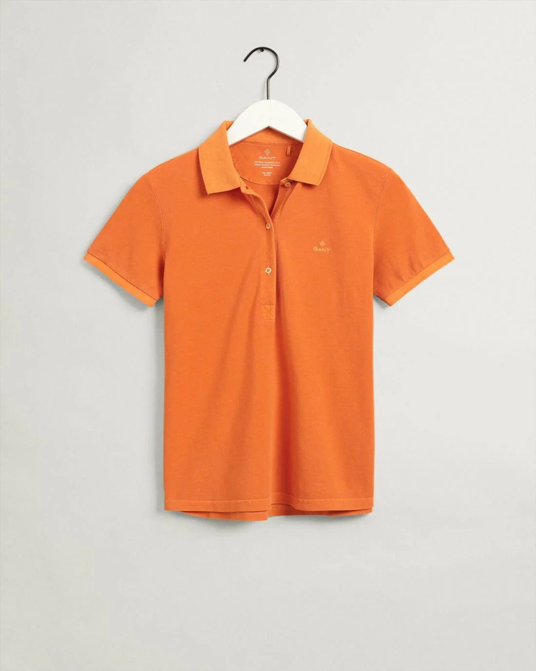 Polos And T-Shirts | Womens GANT Sunfaded Piqué Polo Shirt Russet Orange