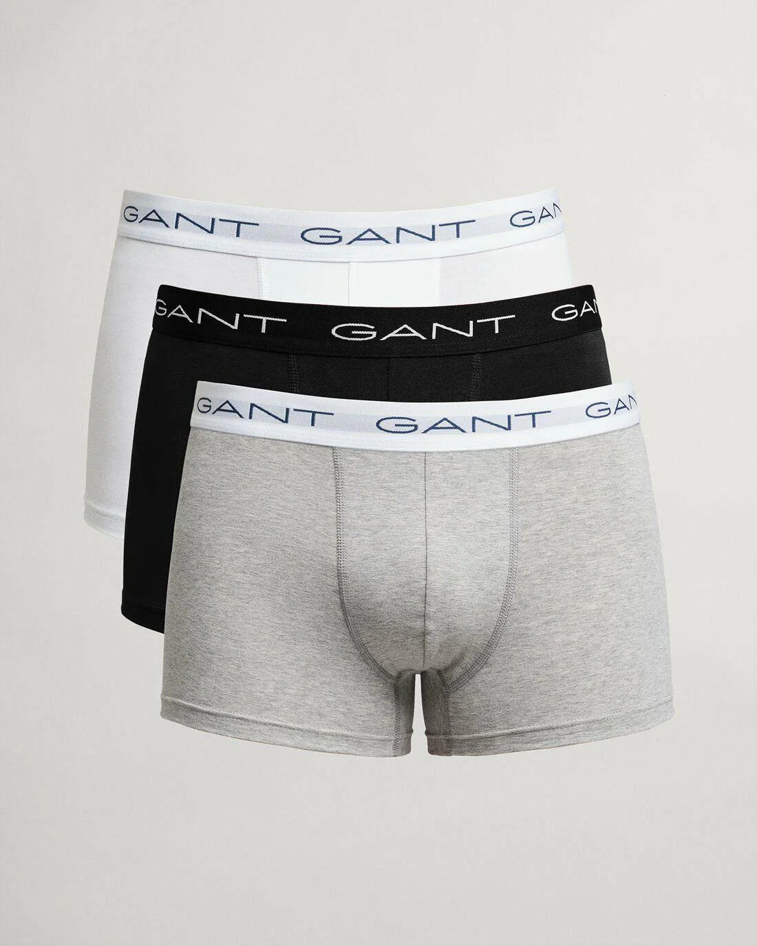 Underwear | Mens GANT 3-Pack Trunks Grey Melange