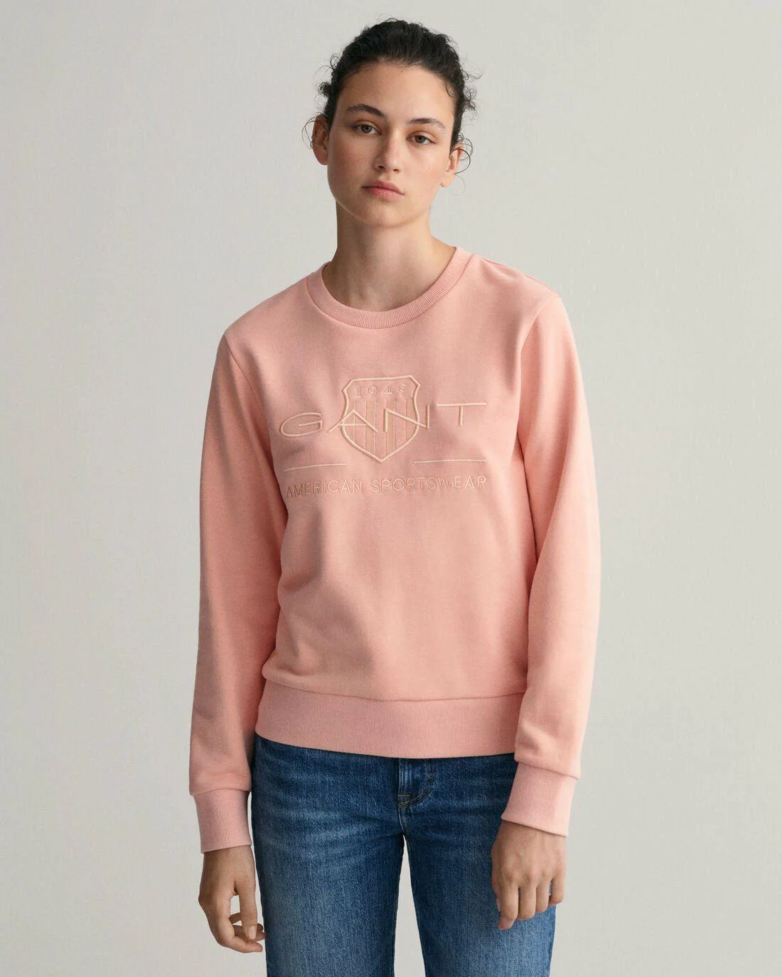 Hoodies And Sweats | Womens GANT Tonal Archive Shield Sweatshirt Guava Orange