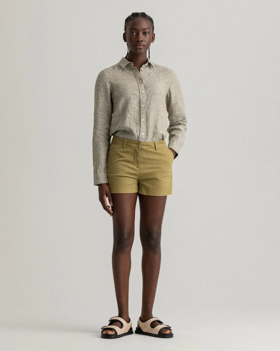 Shorts And Skirts | Womens GANT Sunfaded Chino Shorts Faded Utility