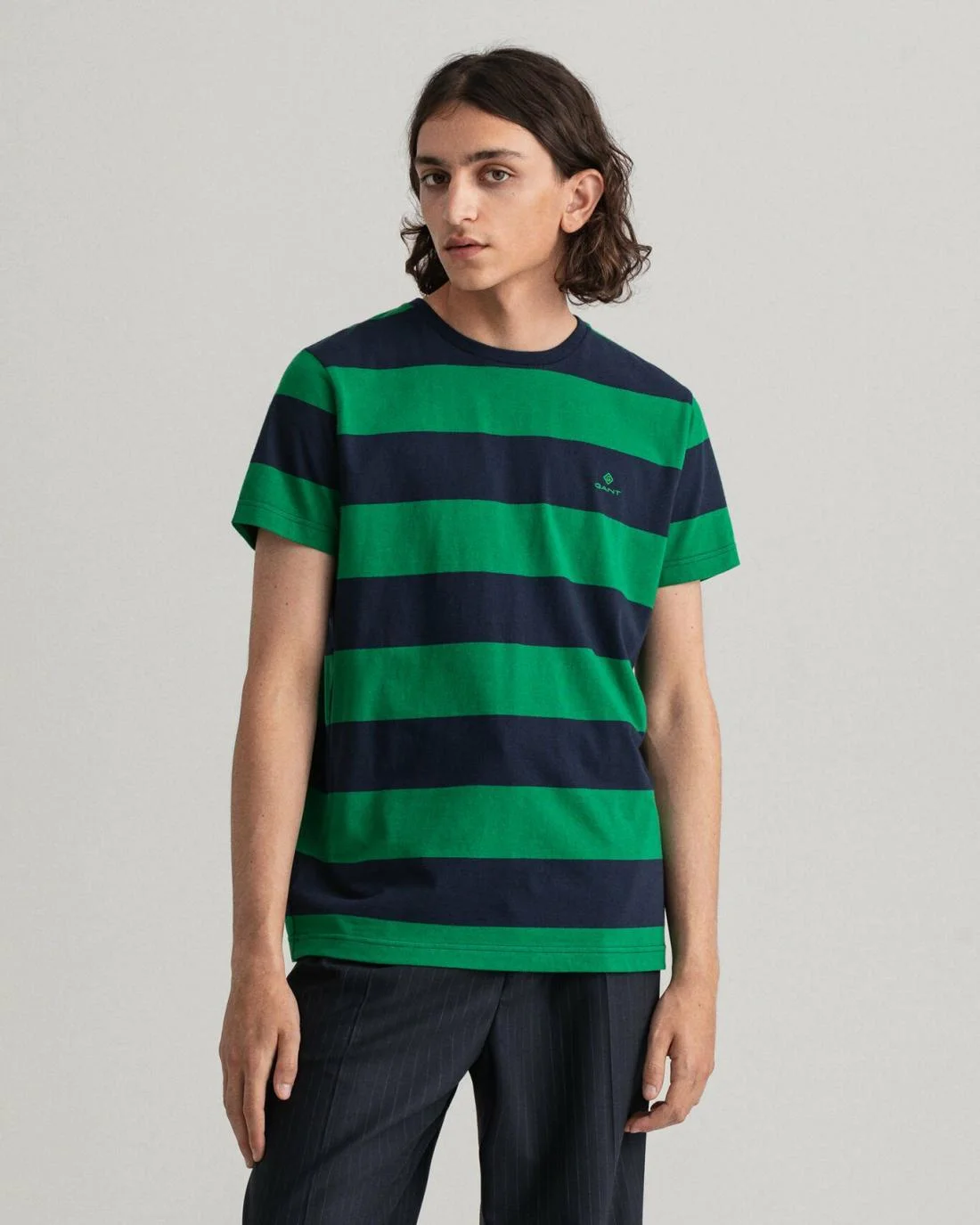 T-Shirts | Mens GANT Barstripe T-Shirt Lavish Green