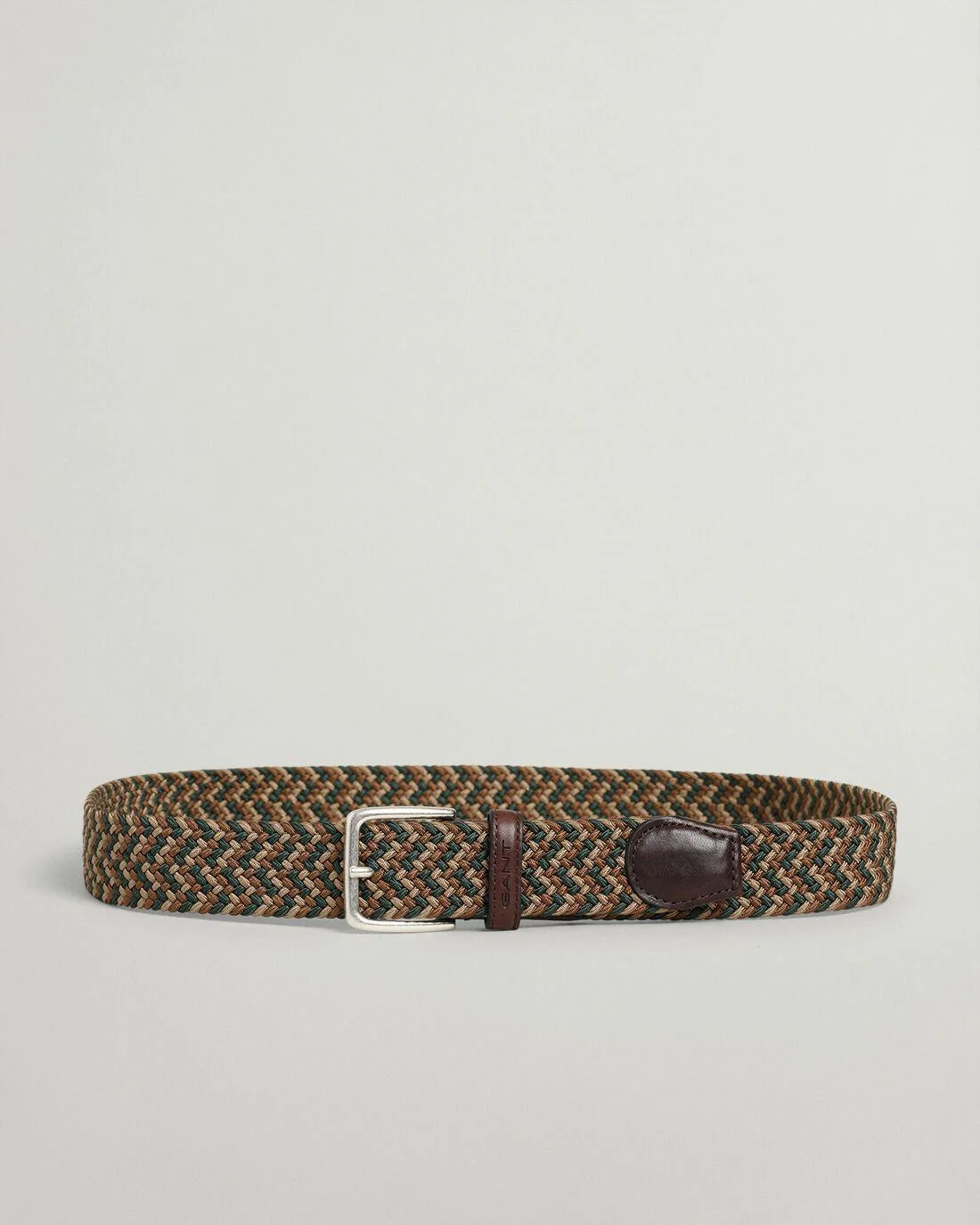 Belts | Mens GANT Patterned Elastic Braid Belt Roasted Walnut