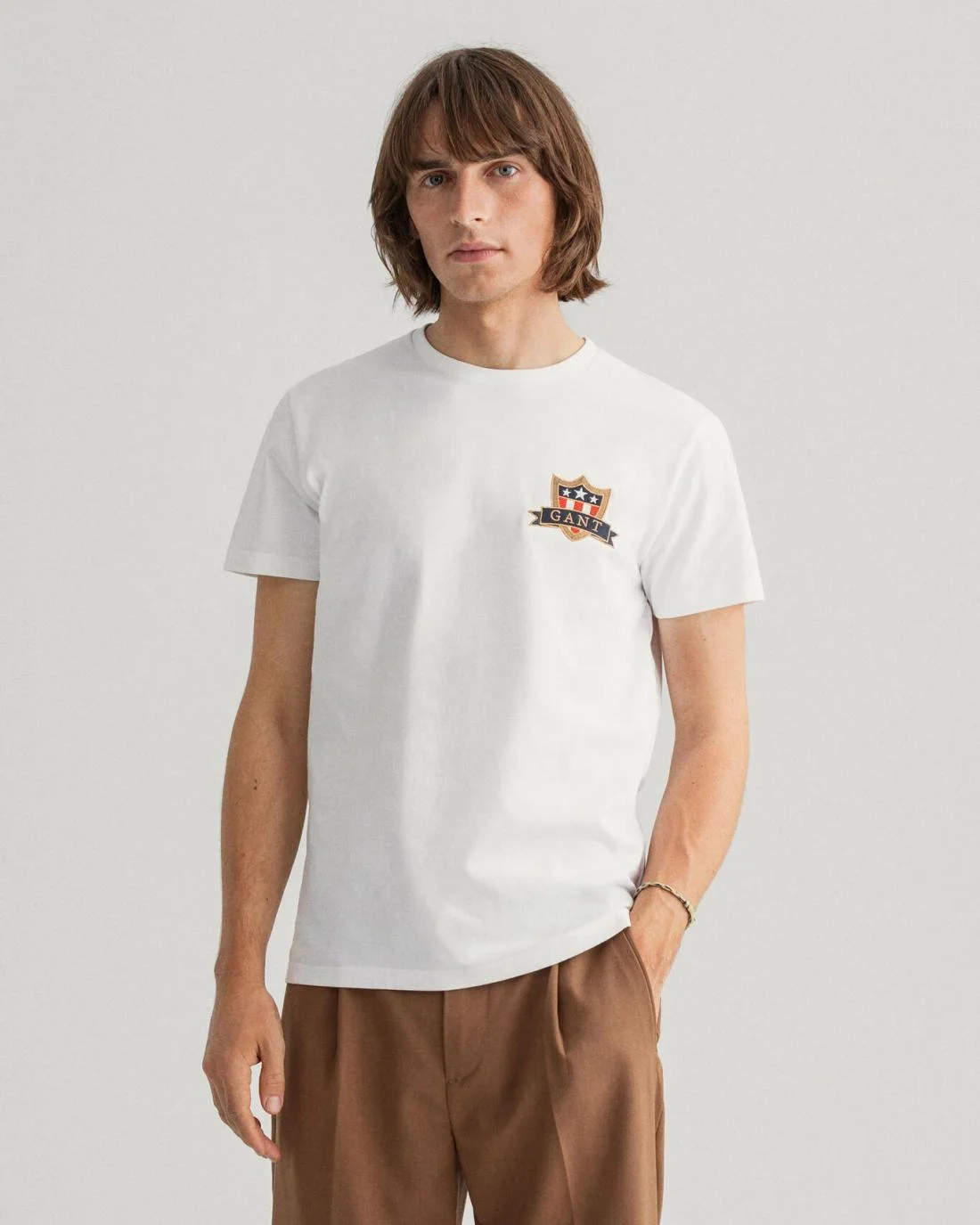 T-Shirts | Mens GANT Banner Shield T-Shirt White