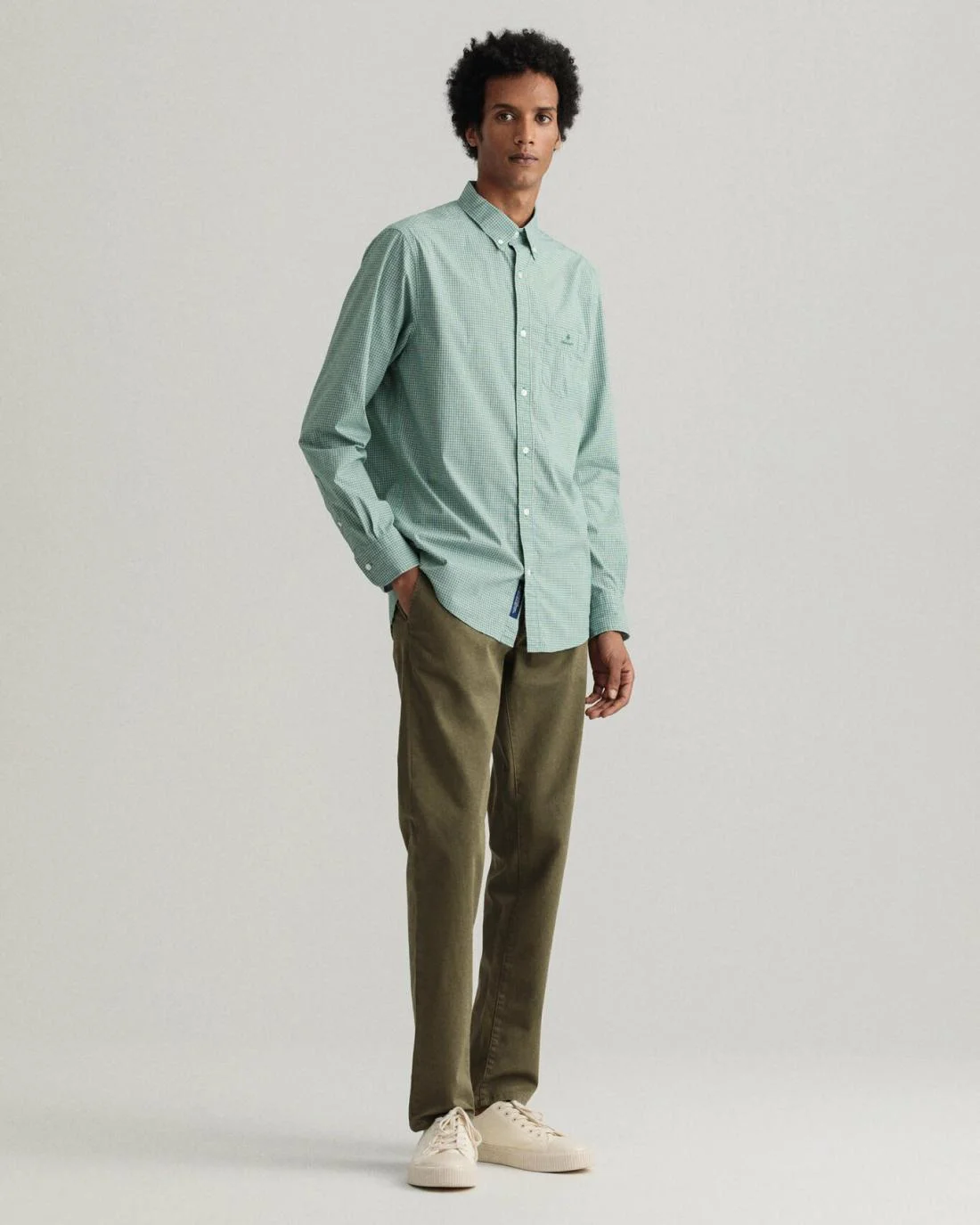 Chinos | Mens GANT Hallden Slim Fit Twill Chinos Racing Green