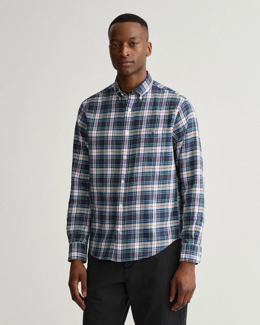 Shirts | Mens GANT Regular Fit Tartan Check Shirt Persian Blue