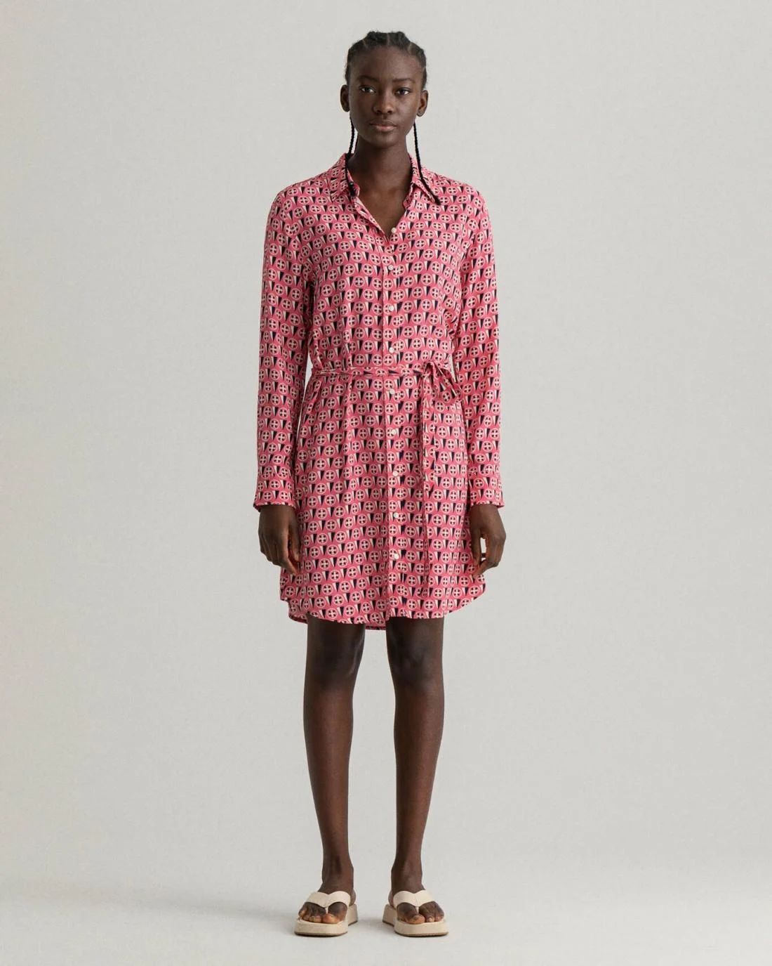 Dresses | Womens GANT Geometric Shirt Dress Rapture Rose