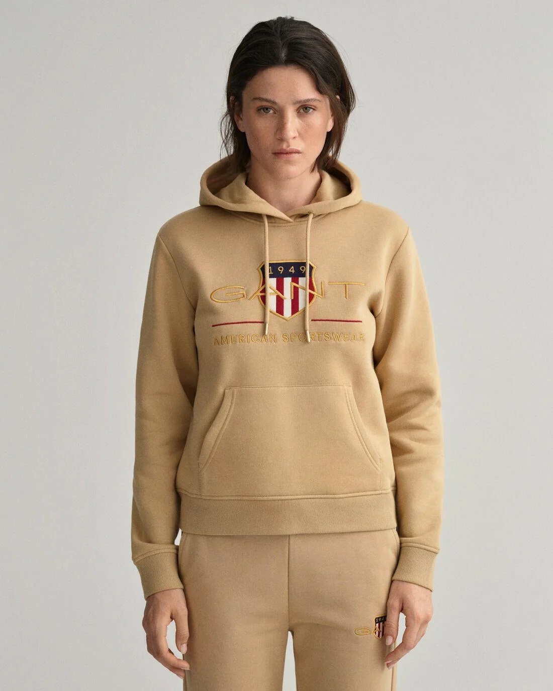 Hoodies And Sweats | Womens GANT Archive Shield Sweat Hoodie Hazelwood Beige