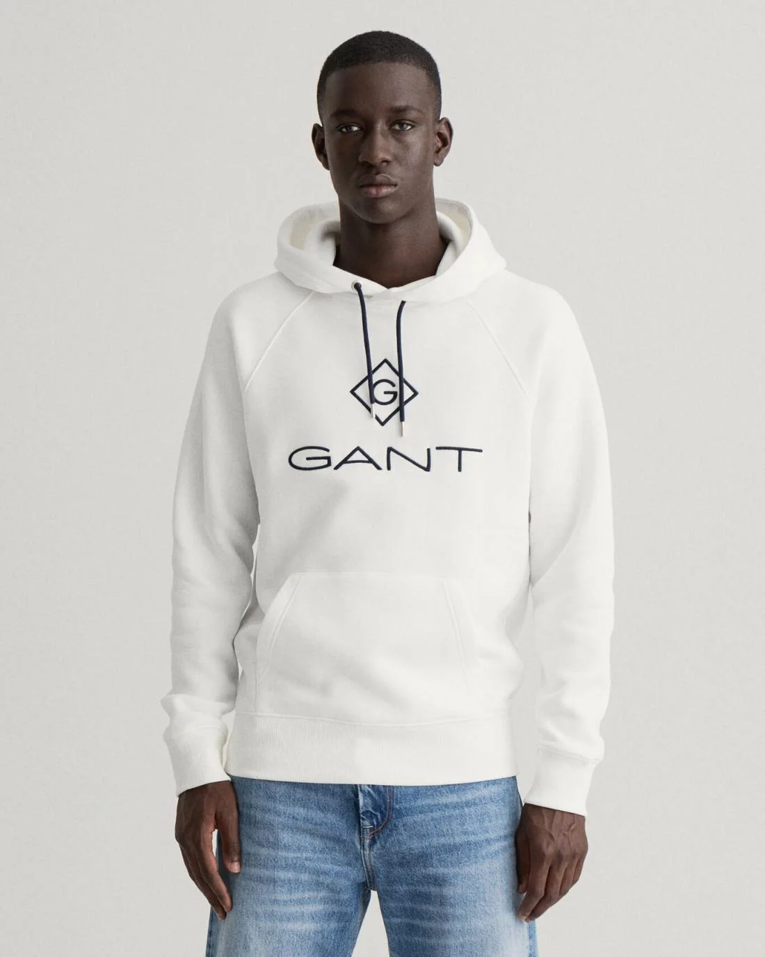 Hoodies And Sweats | Mens GANT Logo Hoodie Eggshell