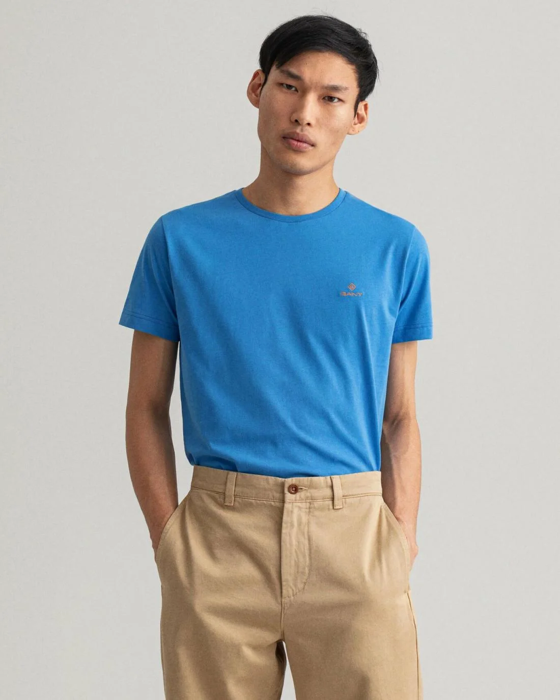 T-Shirts | Mens GANT Contrast Logo T-Shirt Day Blue