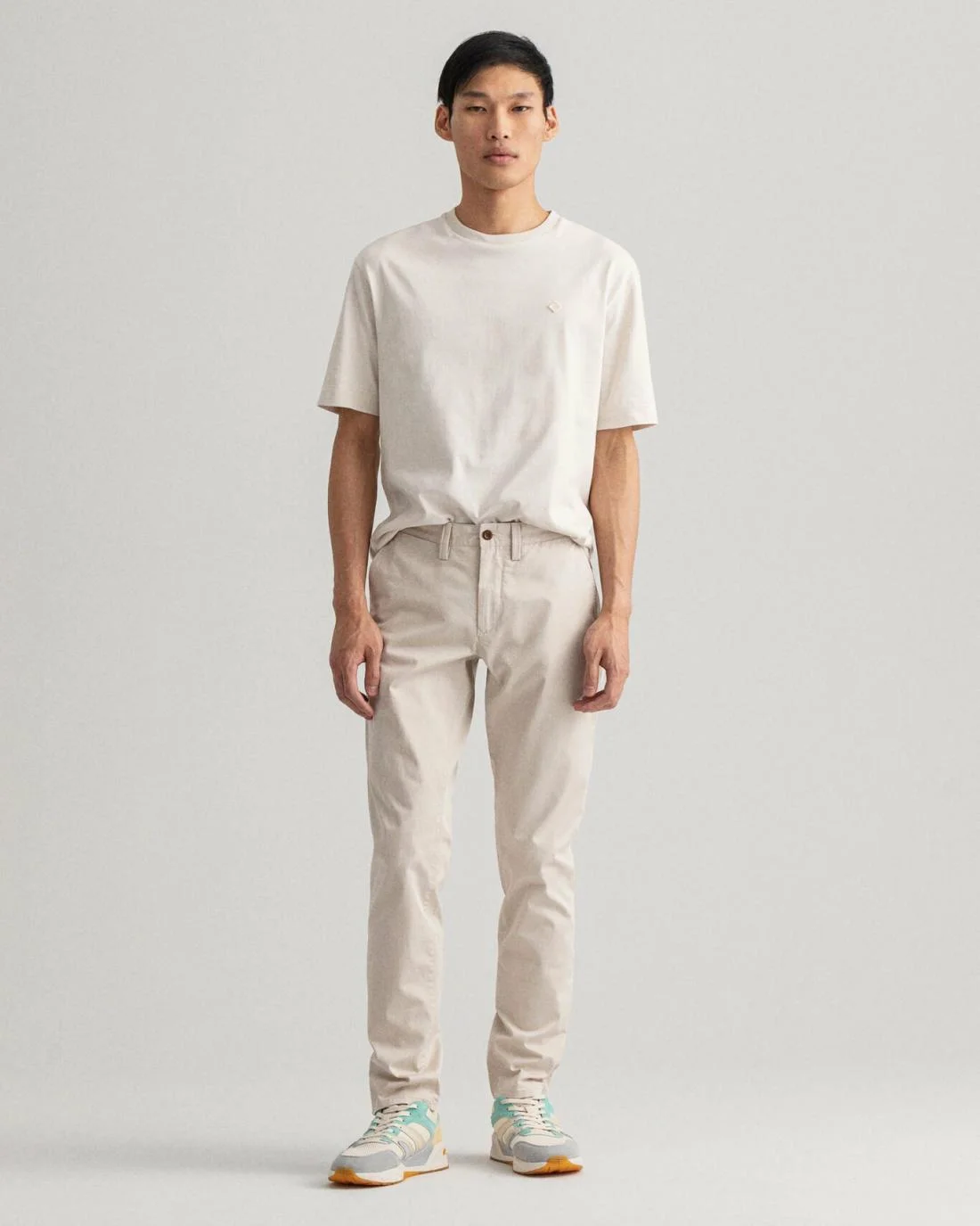 Chinos | Mens GANT Hallden Slim Fit Twill Chinos Putty