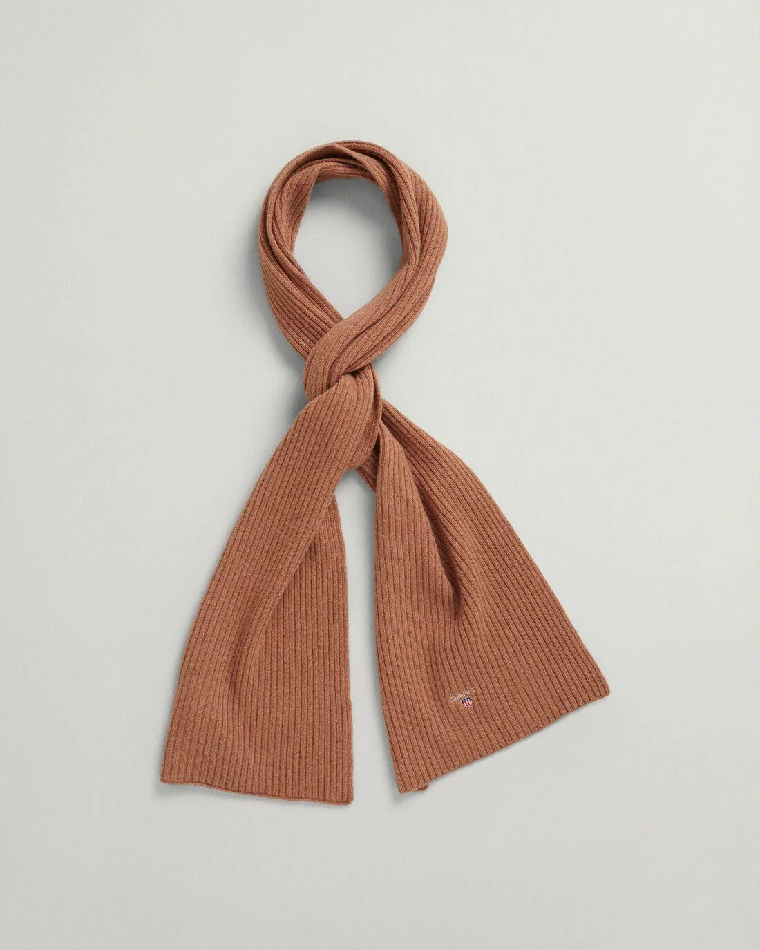 Gloves &amp; Scarves | Mens GANT Wool Knit Scarf Roasted Walnut