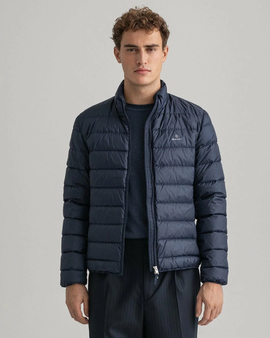 Jackets And Coats | Mens GANT Light Down Jacket Evening Blue