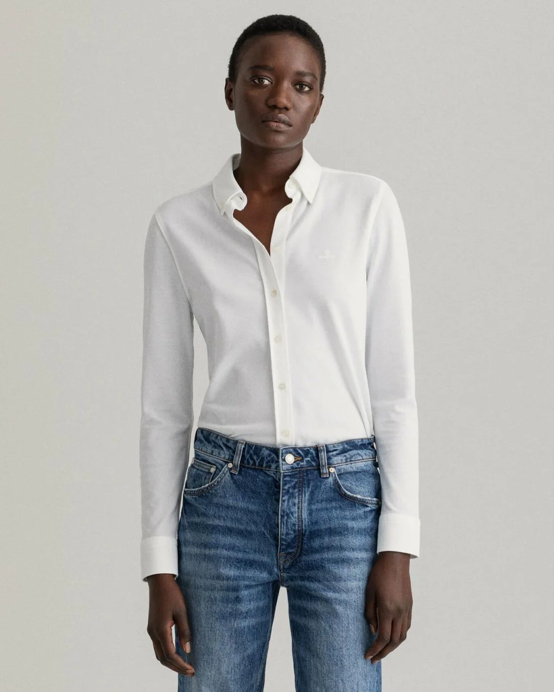 Shirts And Blouses | Womens GANT Tech Prep™ Jersey Shirt White