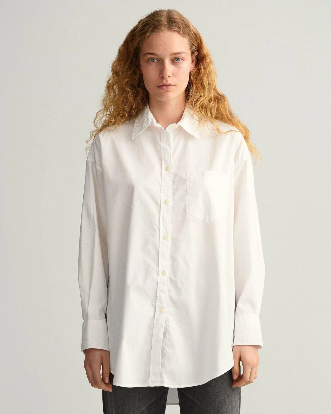 Shirts And Blouses | Womens GANT Oversized Oxford Shirt White