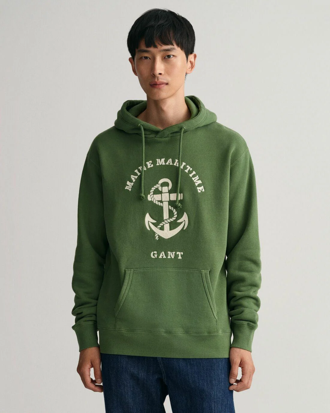 Hoodies And Sweats | Mens GANT Maritime Hoodie Leaf Green