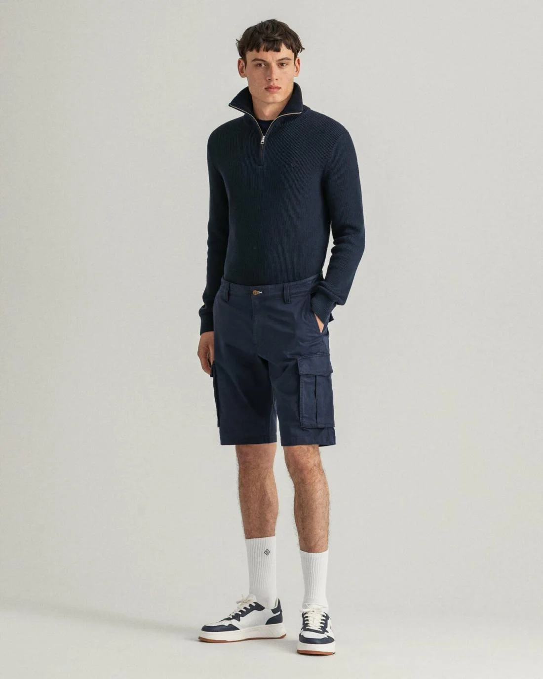 Shorts | Mens GANT Relaxed Fit Twill Cargo Shorts Marine